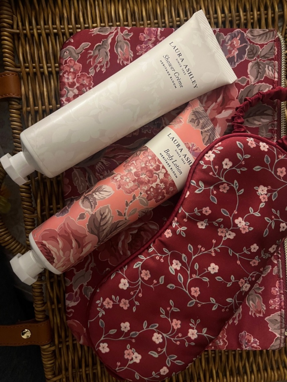 Laura Ashley Pink Floral Body Wash & Lotion Set